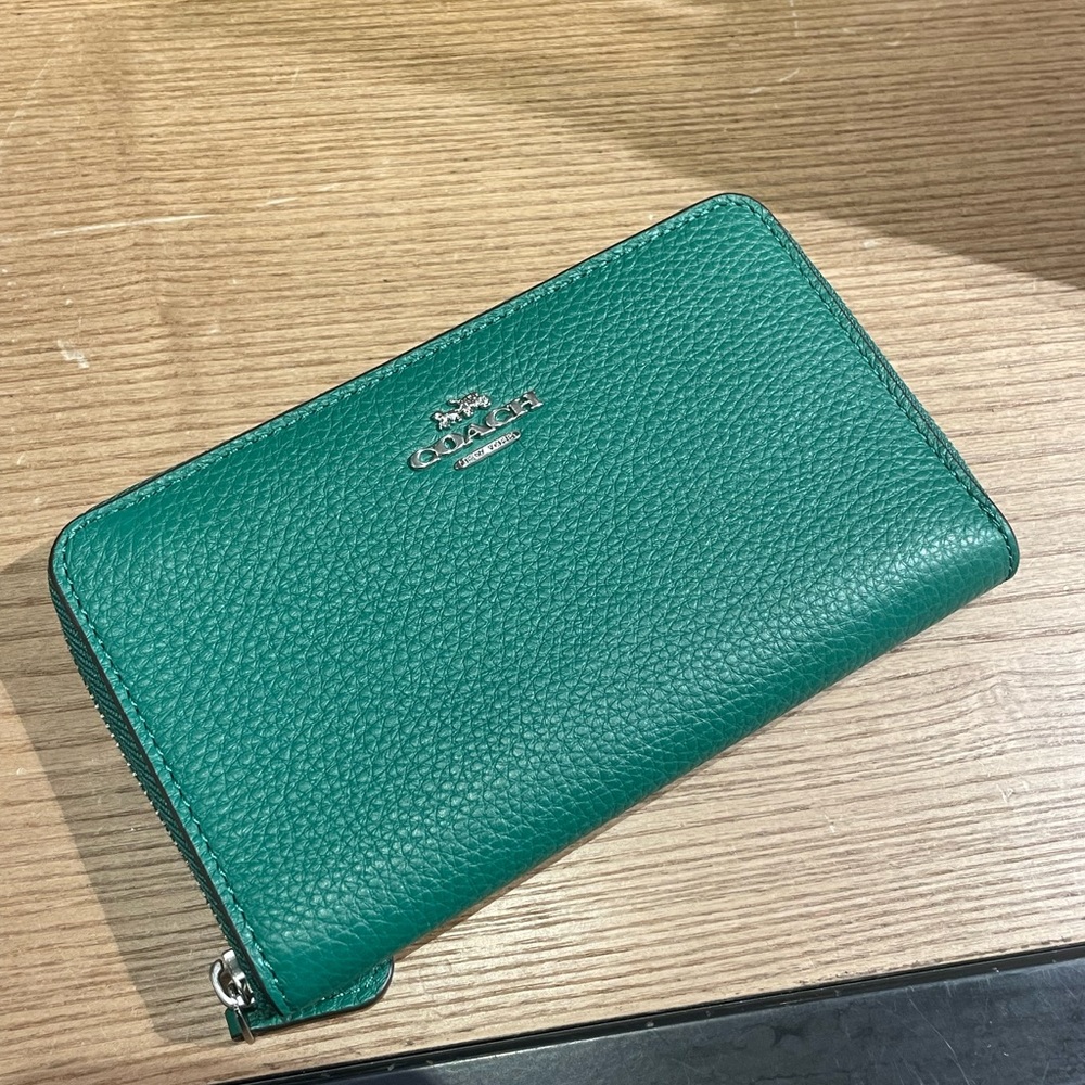 Coach leather Woman Wallet green